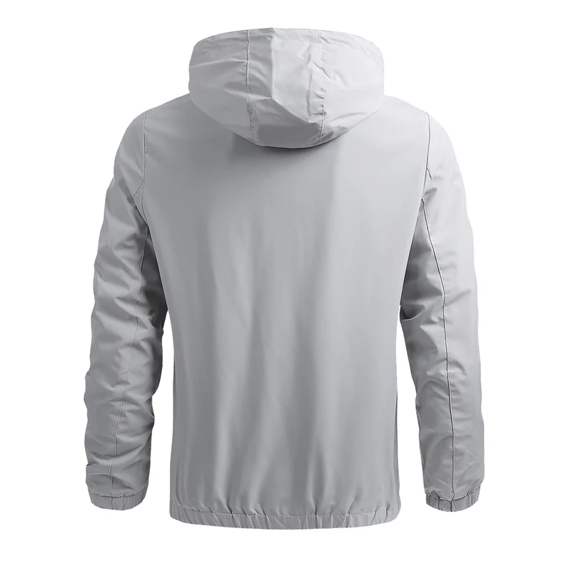 Herren Atmungsaktive Outdoorjacke mit verstellbarem Kragen Drune