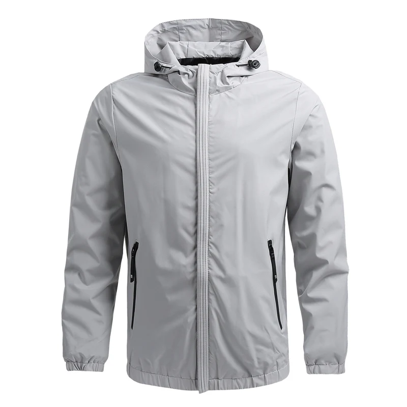 Herren Atmungsaktive Outdoorjacke mit verstellbarem Kragen Drune