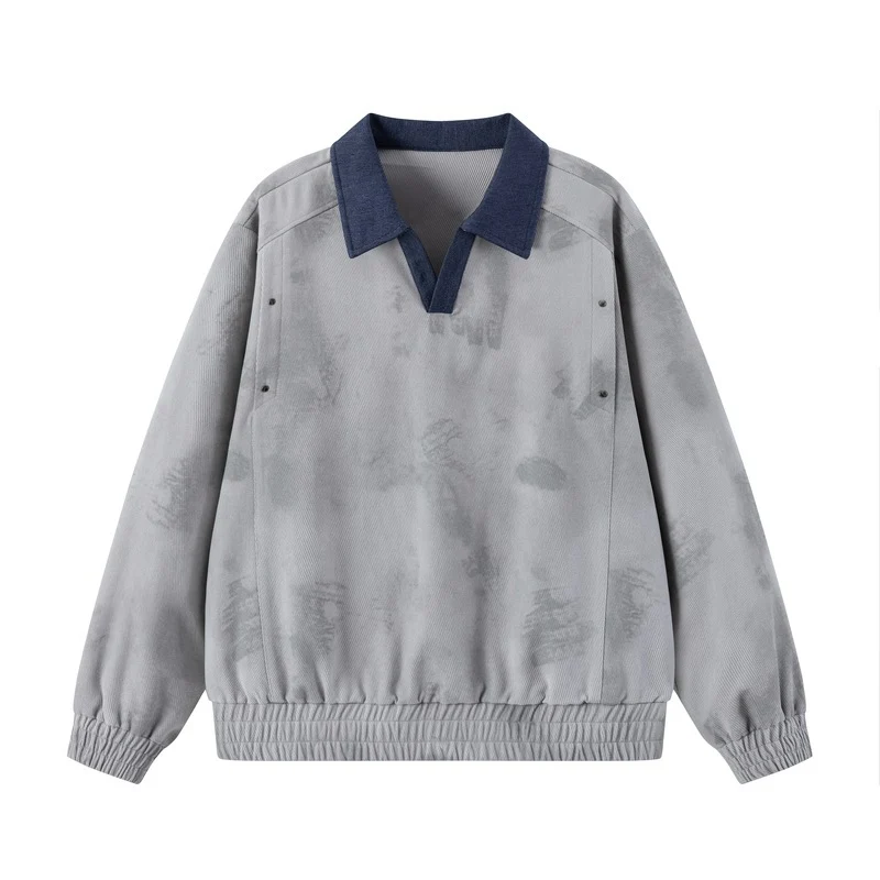Damen Sportlicher Pullover mit Stehkragen Drune
