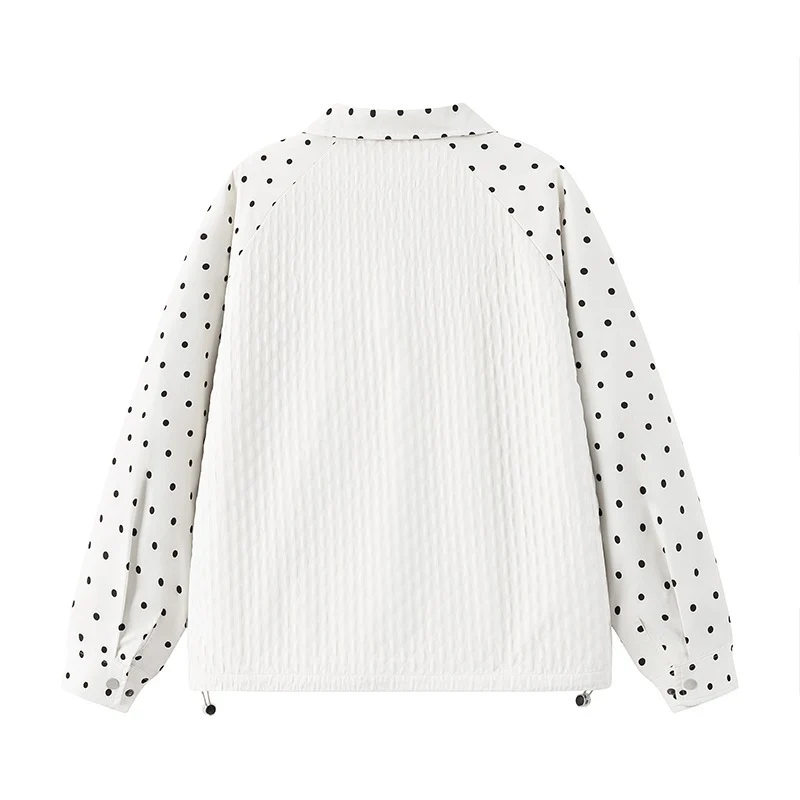 Damen Sportliche Poloshirt mit Punktedesign Drune