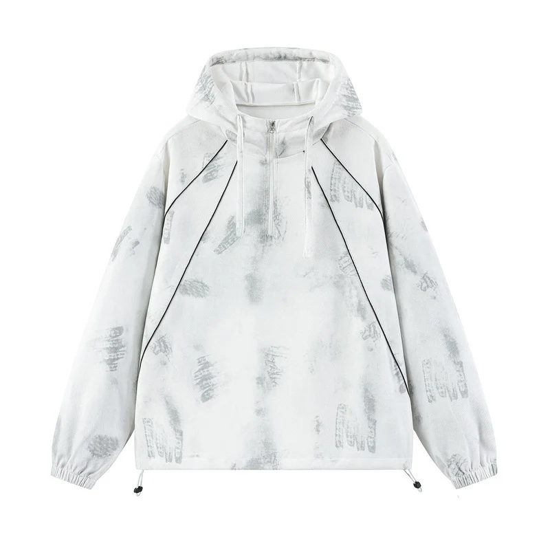 Damen Sportliche Kapuzenjacke mit seitlichen Reißverschlüssen Drune