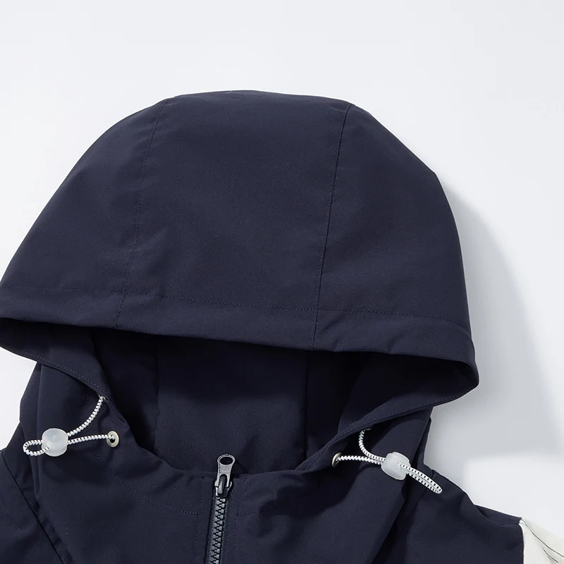 Damen Sportjacke mit Kapuze und Farbblock-Design Drune