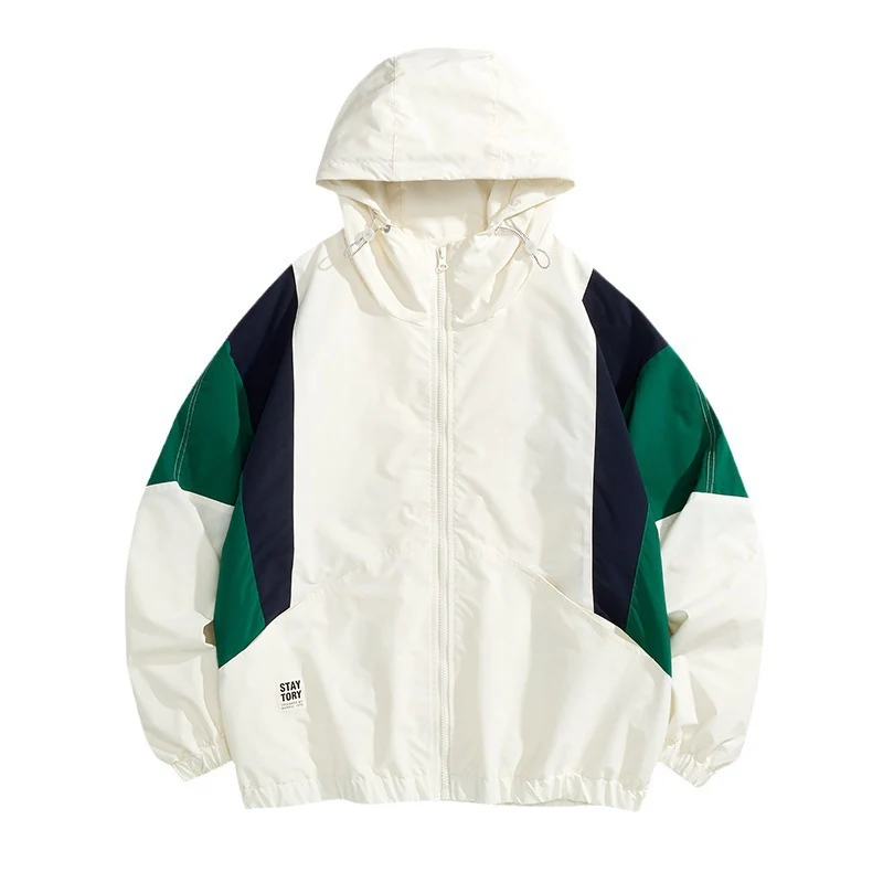 Damen Sportjacke mit Kapuze und Farbblock-Design Drune