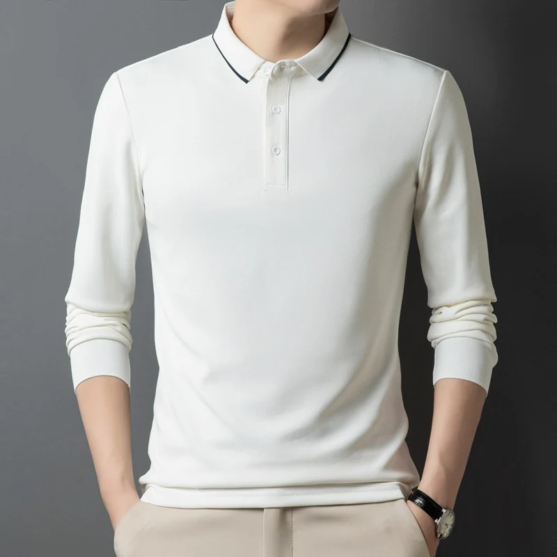 Damen Poloshirt mit langem Arm und Knopfdetails Drune