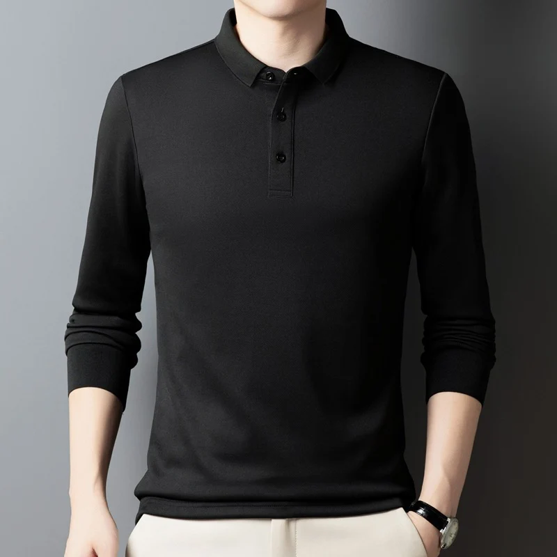 Damen Poloshirt mit langem Arm und Knopfdetails Drune