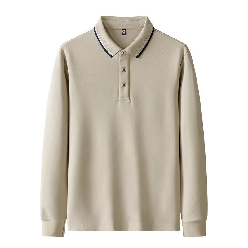 Damen Poloshirt mit langem Arm und Knopfdetails Drune
