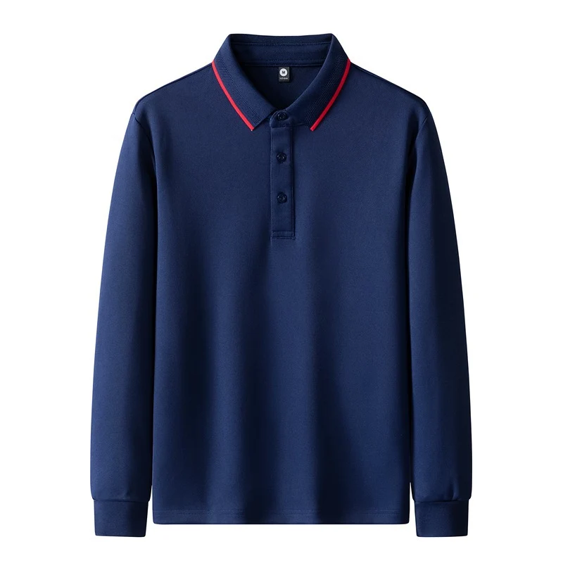 Damen Poloshirt mit langem Arm und Knopfdetails Drune