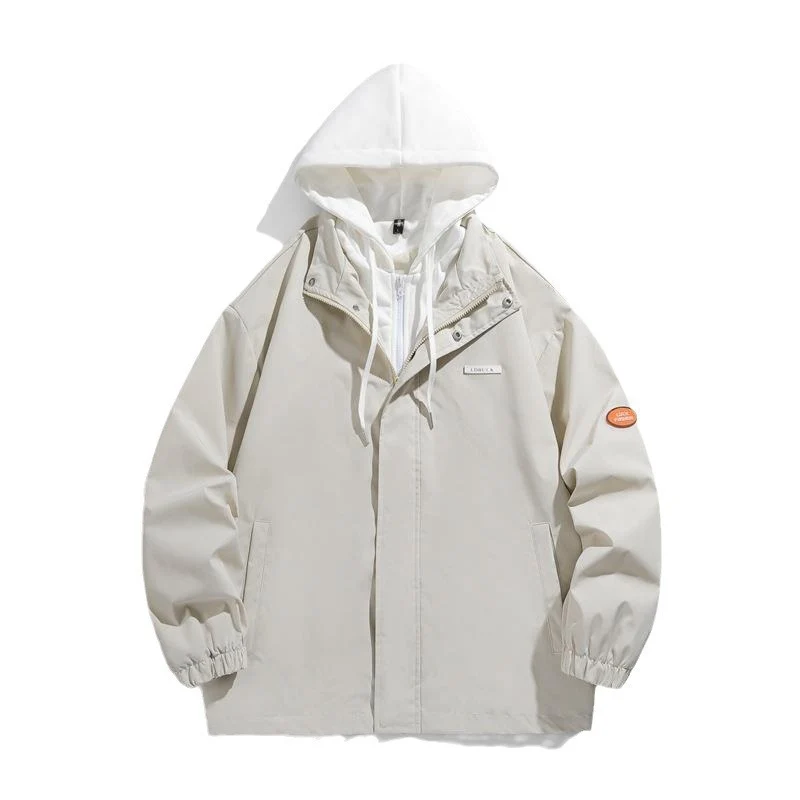 Damen Modische Übergangsjacke mit Kapuze und verstellbaren Bündchen Drune
