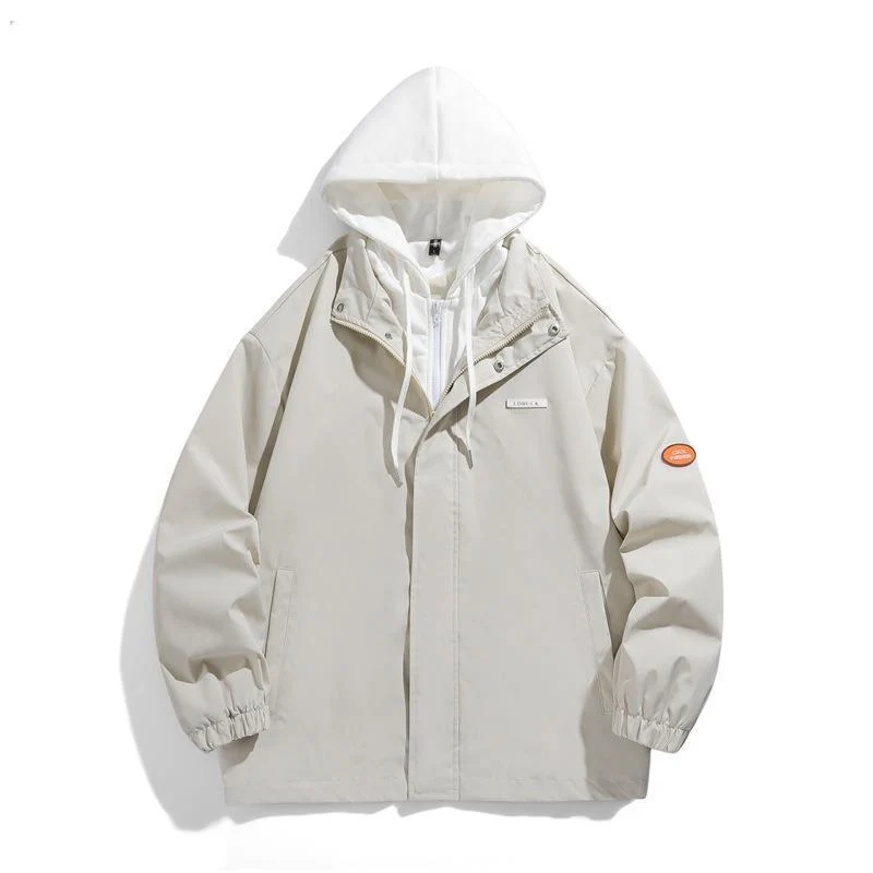 Damen Modische Übergangsjacke mit Kapuze und verstellbaren Bündchen Drune