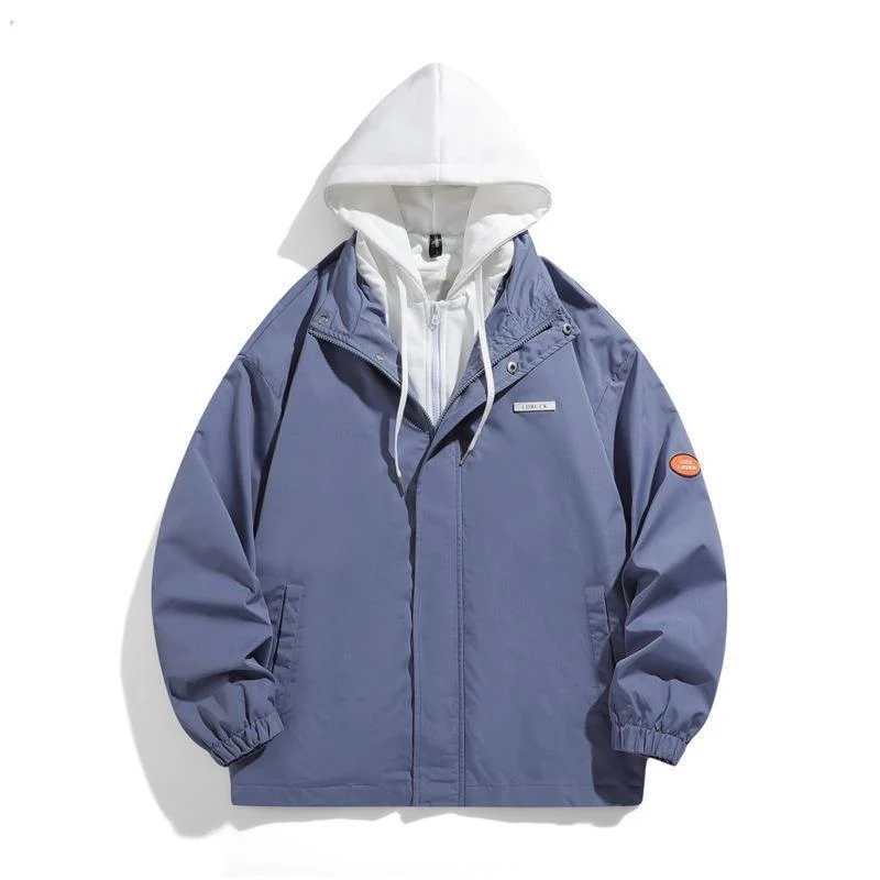 Damen Modische Übergangsjacke mit Kapuze und verstellbaren Bündchen Drune