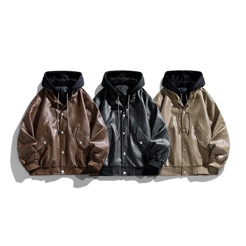 Damen Modische Kunstlederjacke Drune
