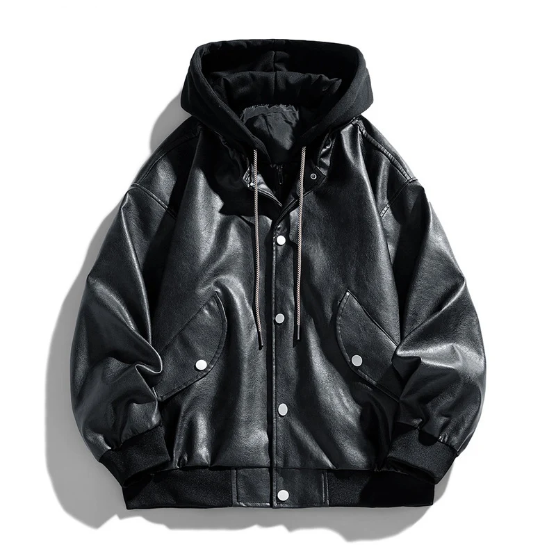 Damen Modische Kunstlederjacke Drune
