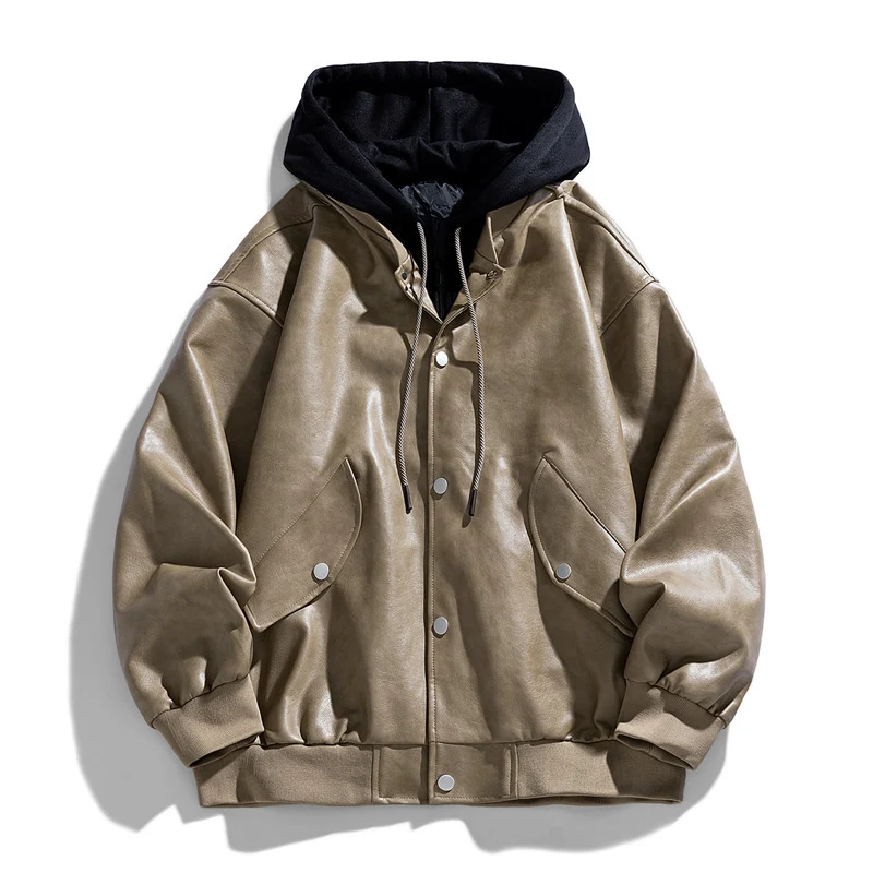 Damen Modische Kunstlederjacke Drune