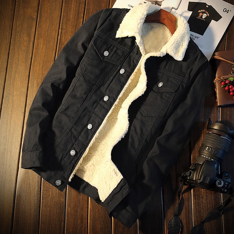 Herren Denimjacke mit Fleece-Futter Drune