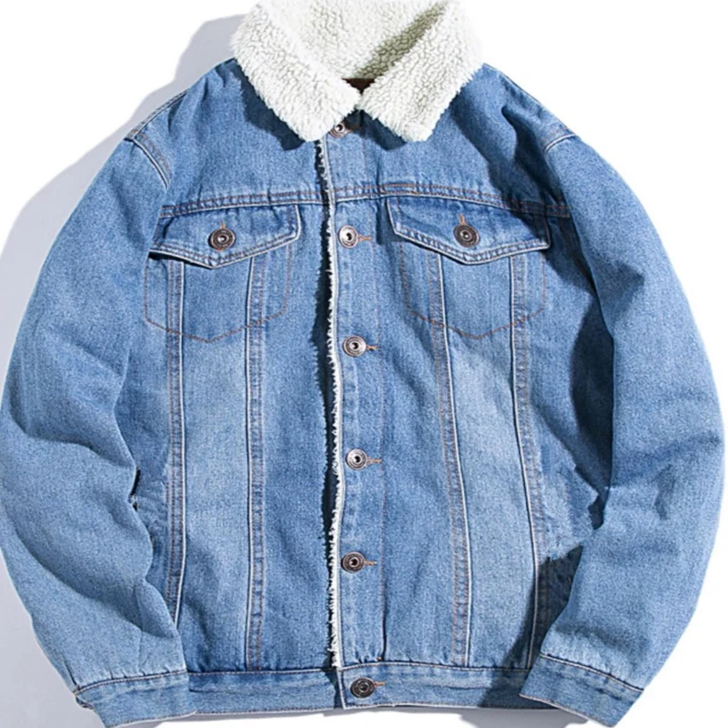 Herren Denimjacke mit Fleece-Futter Drune