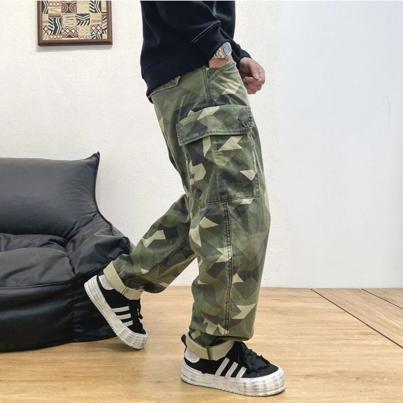 Herren Cargohose mit Camouflage-Print Drune