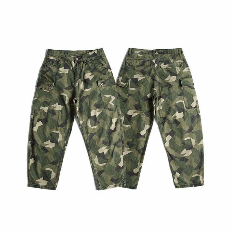 Herren Cargohose mit Camouflage-Print Drune