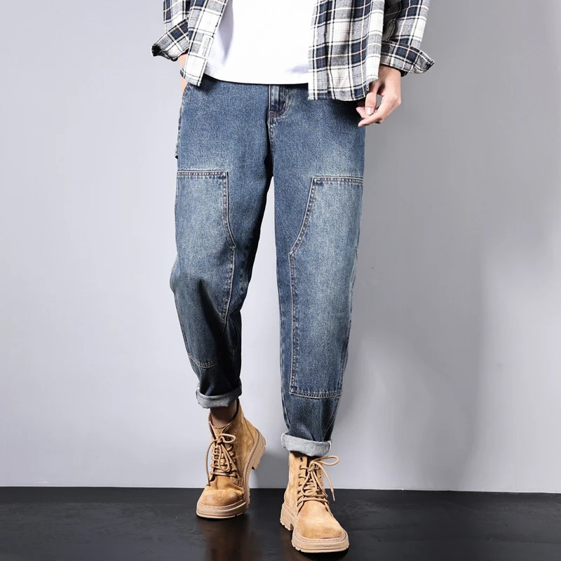 Herren Bequeme Vintage Cargo-Jeans Drune