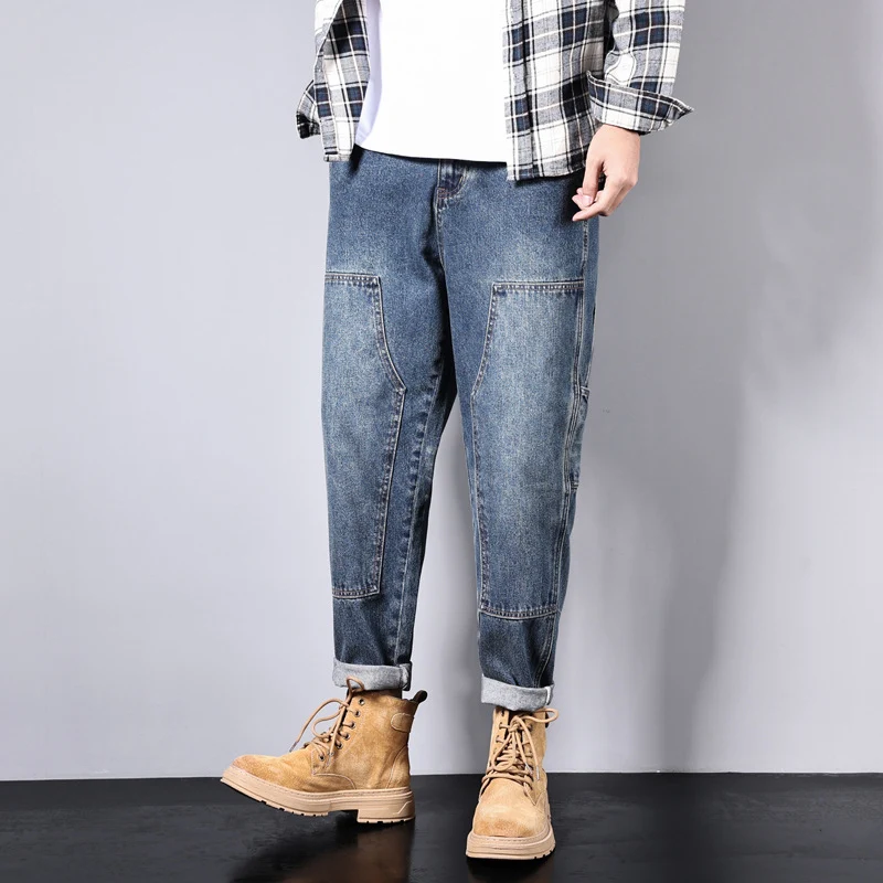 Herren Bequeme Vintage Cargo-Jeans Drune