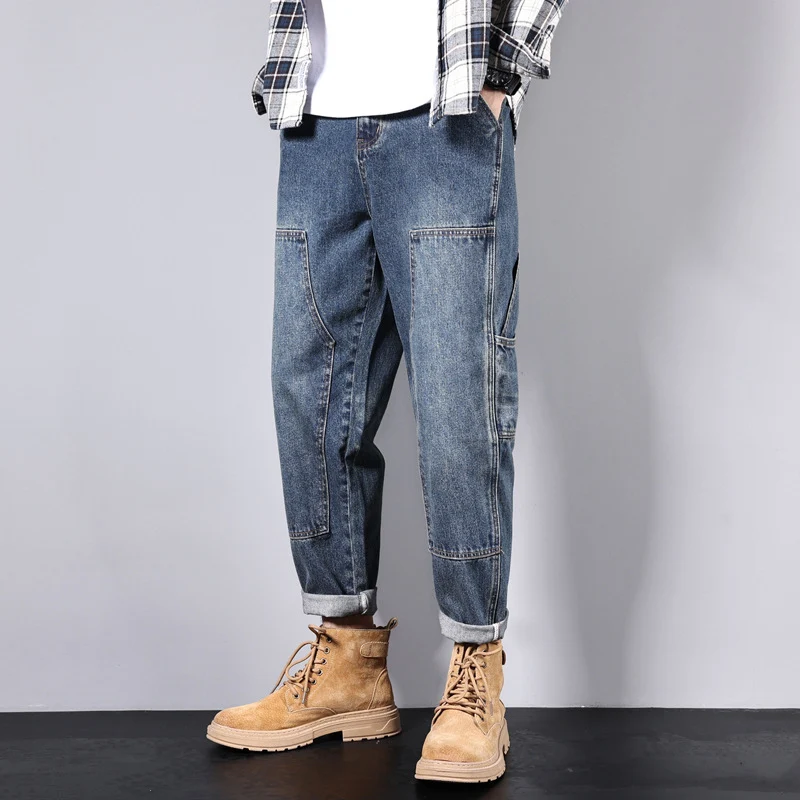 Herren Bequeme Vintage Cargo-Jeans Drune