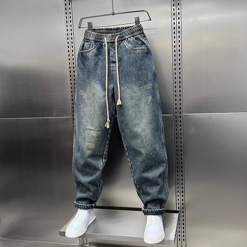 Herren Bequeme und lockere Denim-Hose Drune