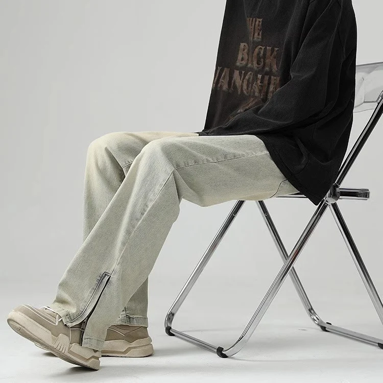Herren Bequeme und lässige weit geschnittene Jeans Drune