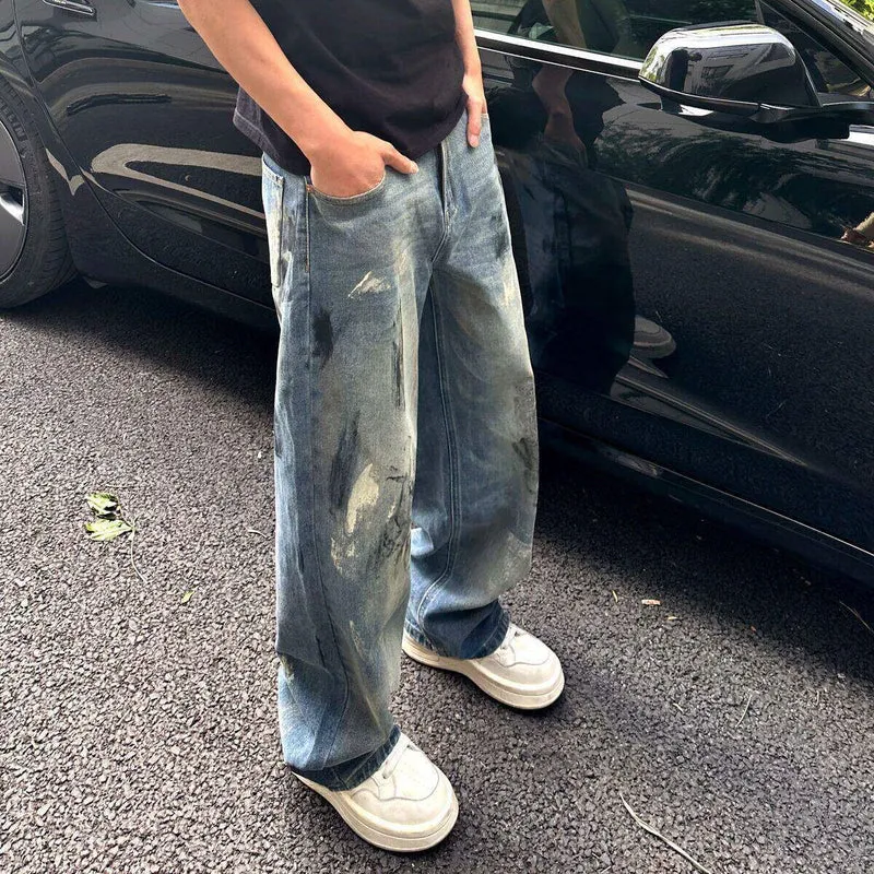 Herren Bequeme Oversized-Jeans Drune