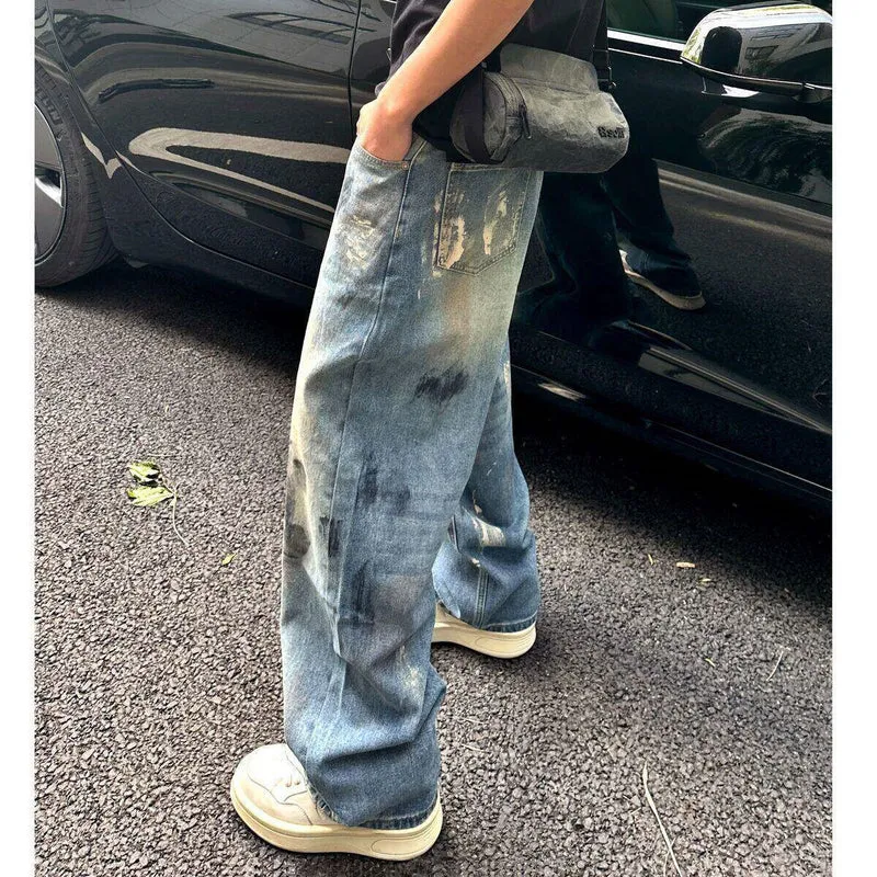 Herren Bequeme Oversized-Jeans Drune
