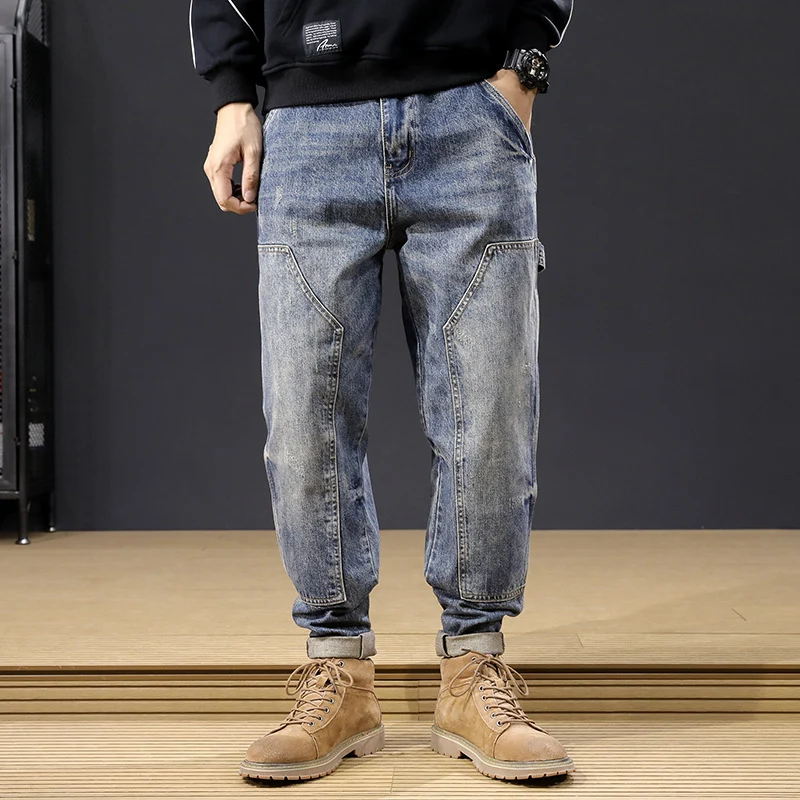 Herren Bequeme Cargo-Jeans Drune