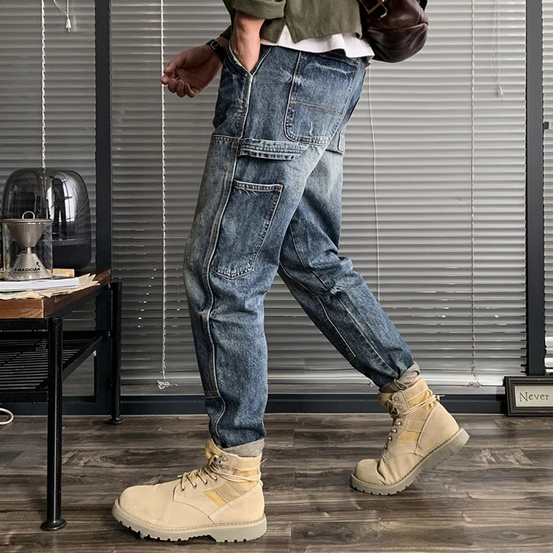 Herren Bequeme Cargo-Jeans Drune