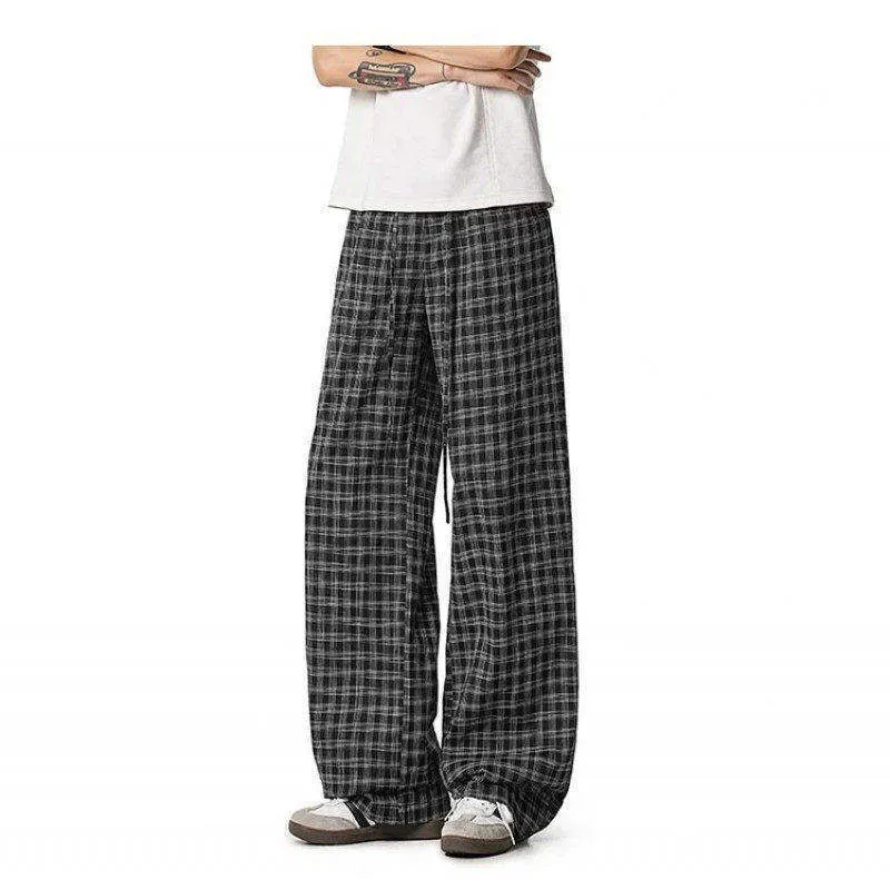 Damen Weit geschnittene Karohose Drune