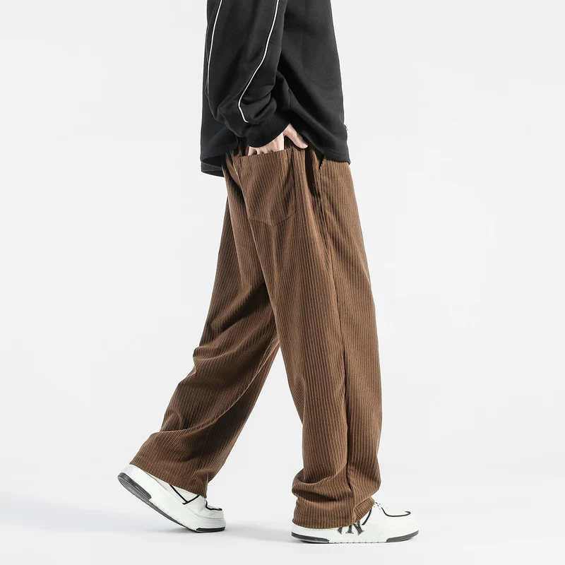 Herren Weitgeschnittene Streifenstahlhose Drune