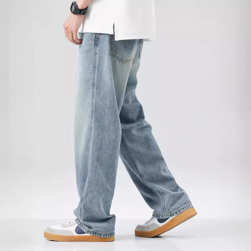 Herren Weitgeschnittene Jeans mit hohem Bund Drune