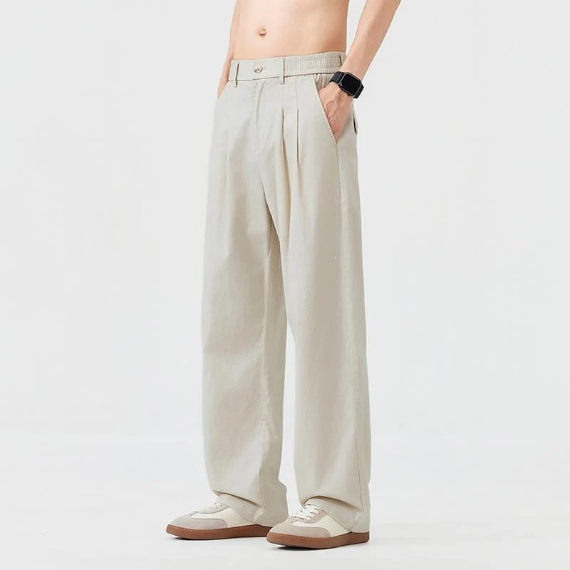 Herren Weitgeschnittene Freizeithose mit elastischem Bund Drune
