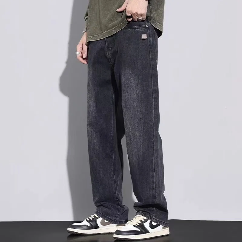 Herren Weite Denim-Jeans Drune