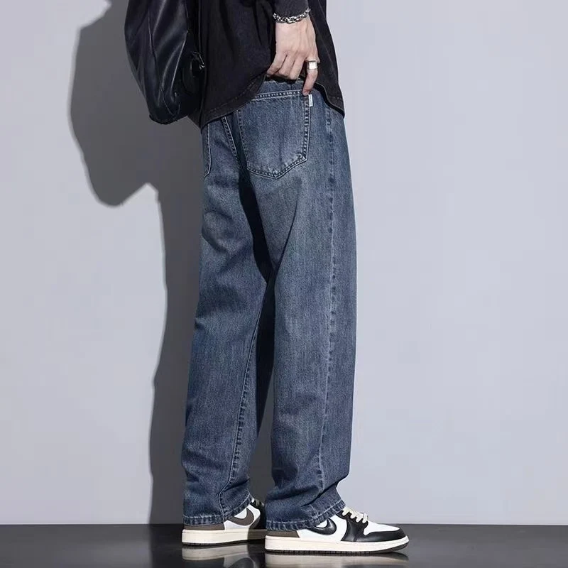 Herren Weite Denim-Jeans Drune