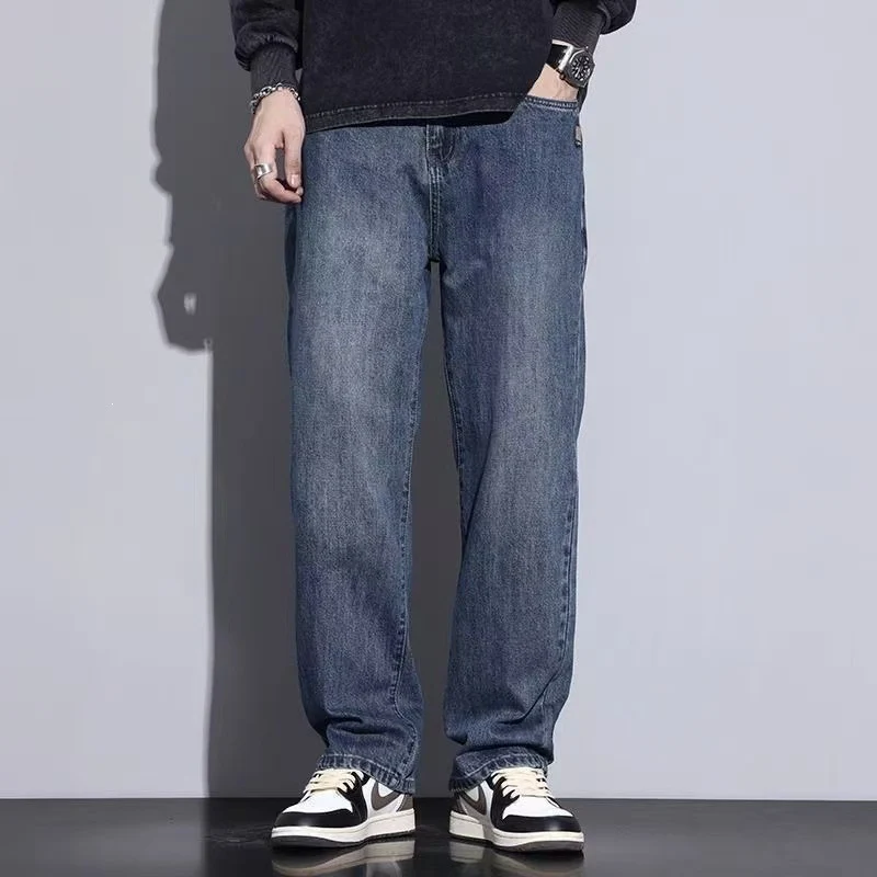 Herren Weite Denim-Jeans Drune