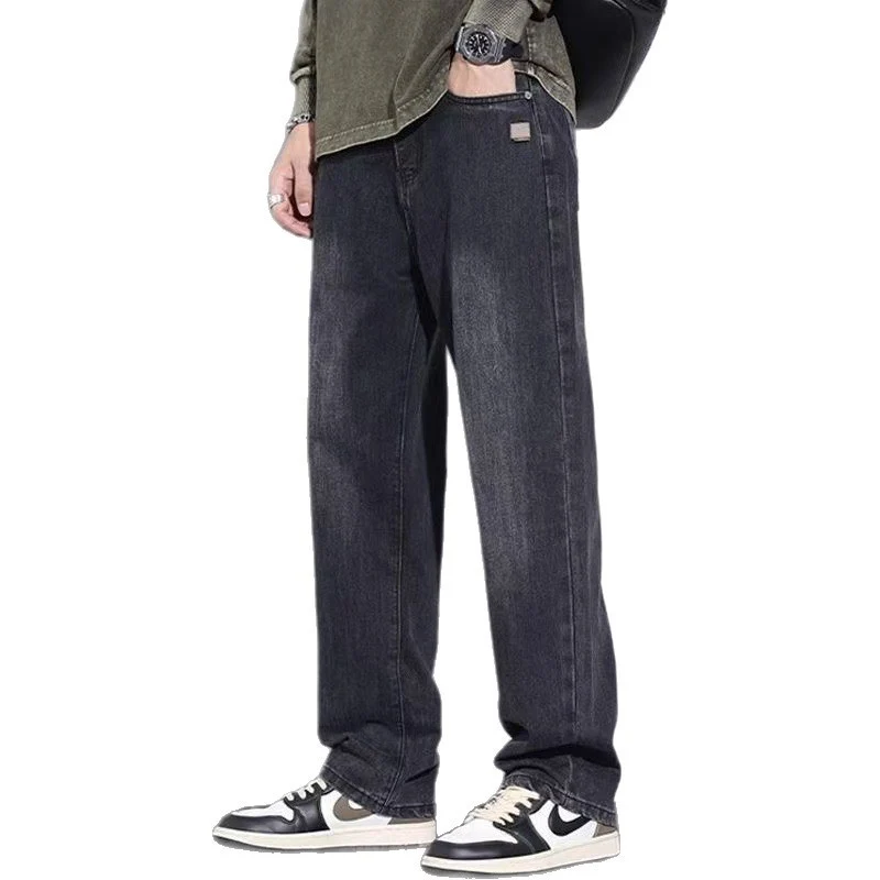 Herren Weite Denim-Jeans Drune