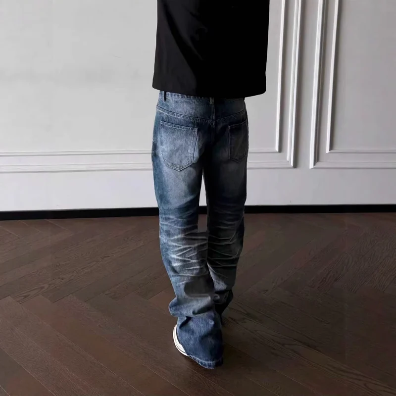 Herren Weit geschnittene Denim-Jeans mit Vintage-Effekten Drune