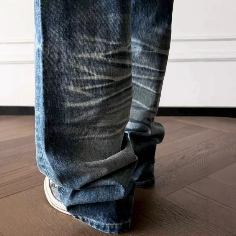 Herren Weit geschnittene Denim-Jeans mit Vintage-Effekten Drune