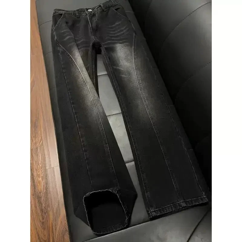 Herren Weit geschnittene Denim-Hose Drune