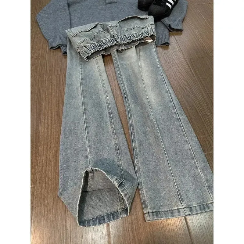 Herren Weit geschnittene Denim-Hose Drune