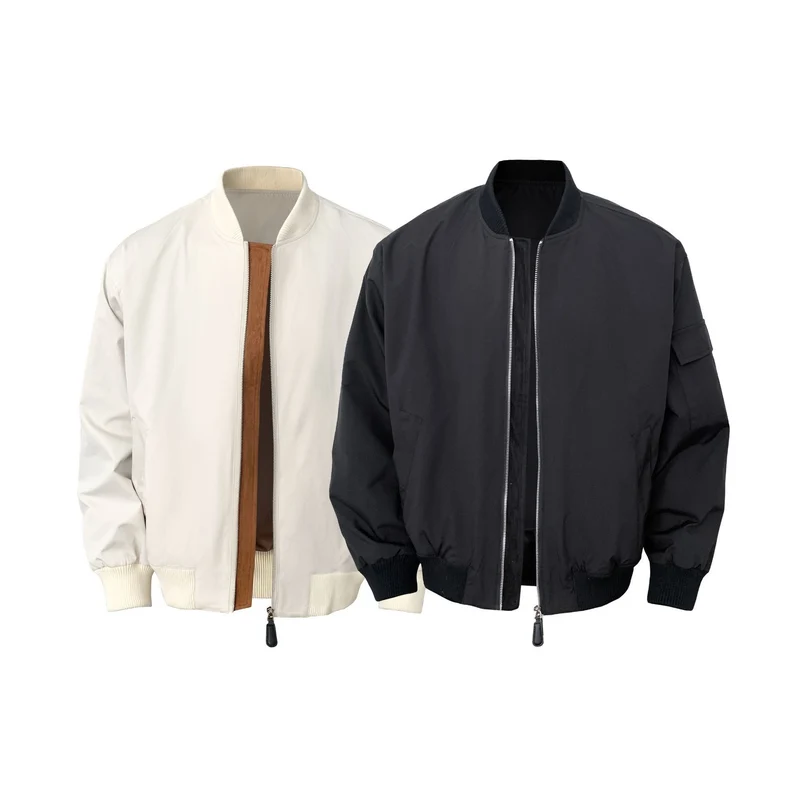 Herren Vintage Bomberjacke mit Reißverschluss Drune