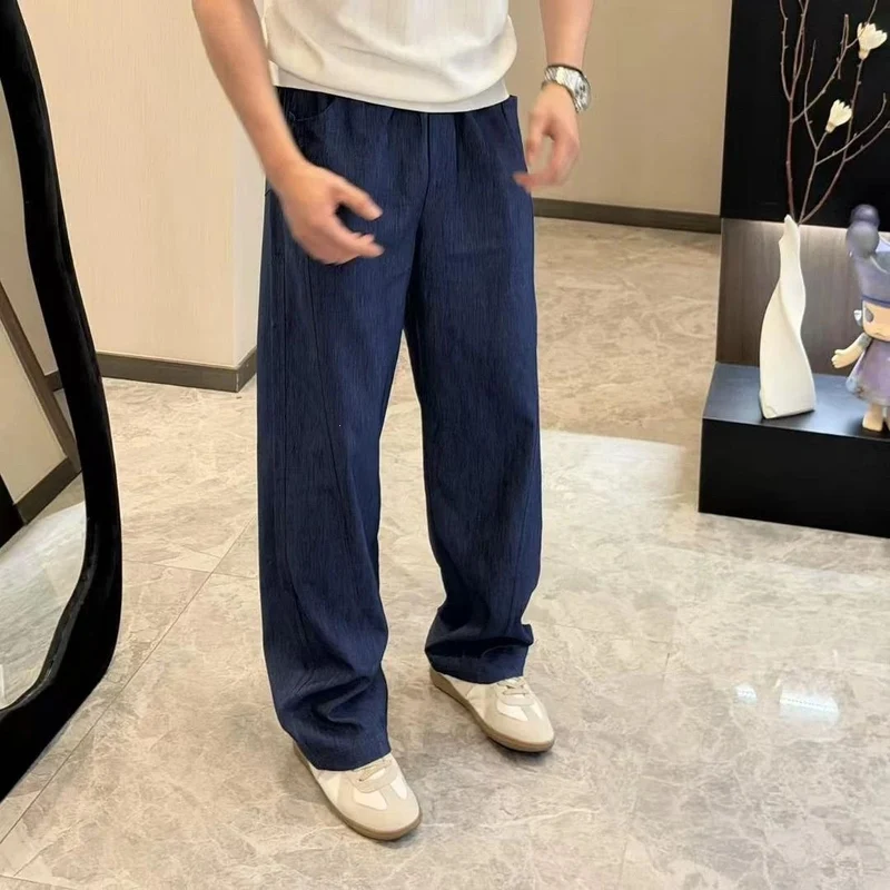 Herren Trendige Weitgeschnittene Denim-Hose Drune