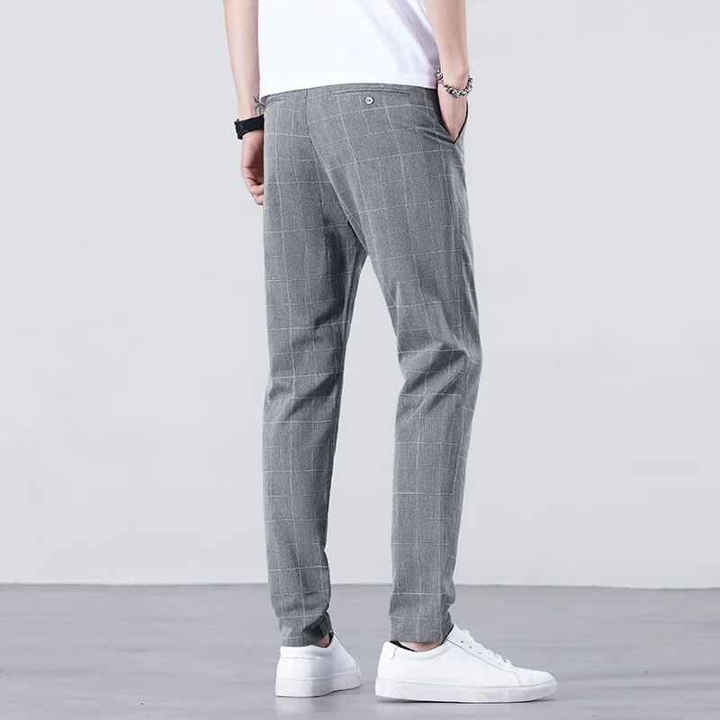 Herren Stylische Karohose Drune