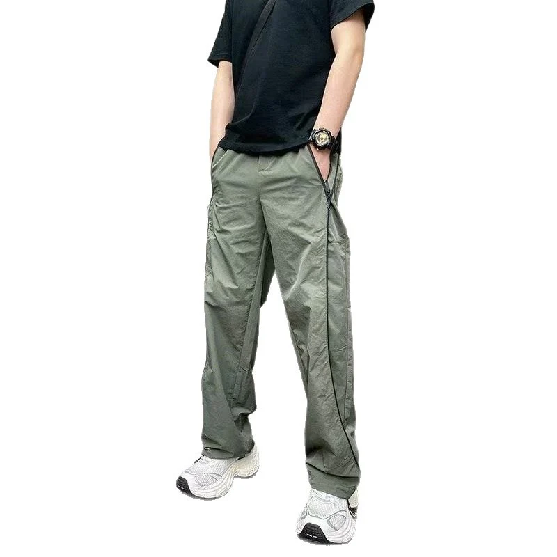Herren Sportliche Freizeithose mit Reißverschluss und Seitentaschen Drune