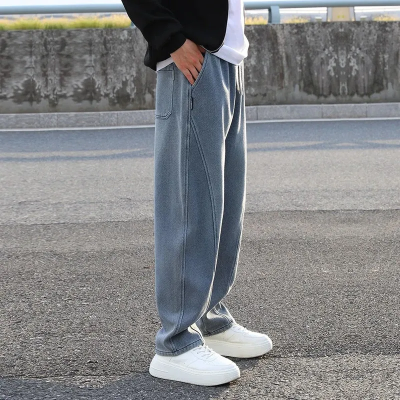 Herren Modische weite Freizeithose Drune