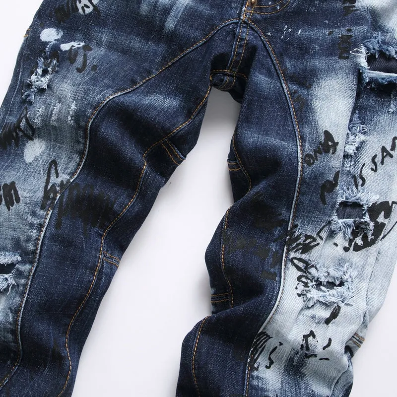Herren Modische Skinny-Jeans Drune