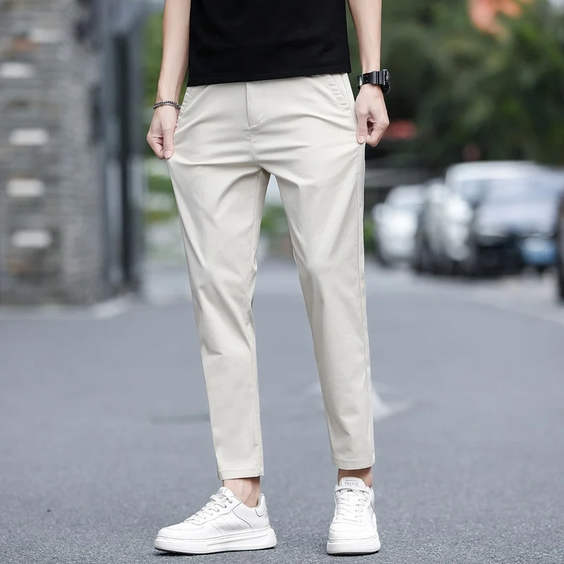 Herren Modische Chino-Hose mit elastischem Bund Drune