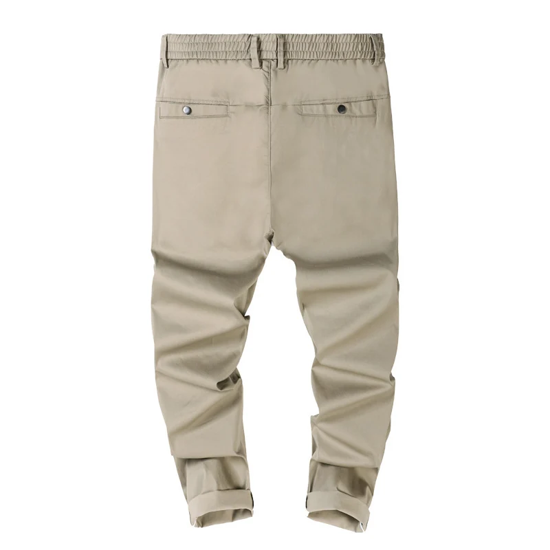 Herren Modische Chino-Hose mit elastischem Bund Drune